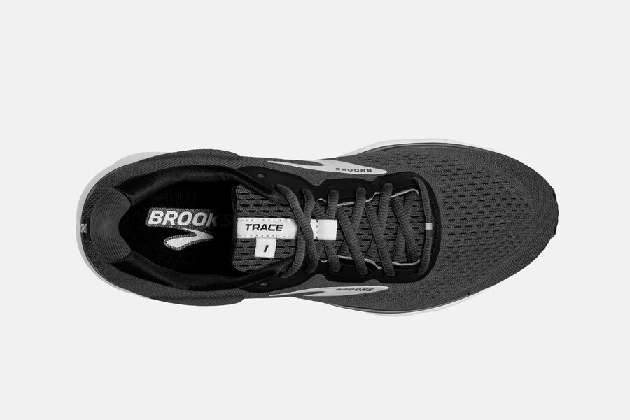 Brooks Running Shoes - Trace Road Mens - Black/Grey - JVA-048365